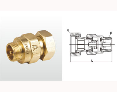 埃美柯黄铜立式止回阀结构图
