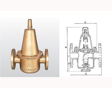 埃美柯黄铜可调式减压阀702 结构图