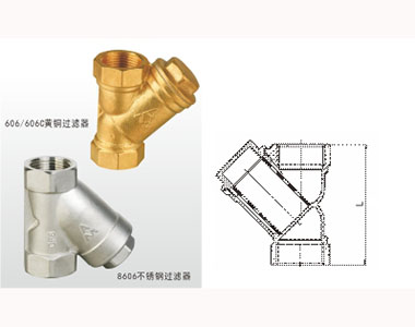 埃美柯不锈钢丝口过滤器结构图