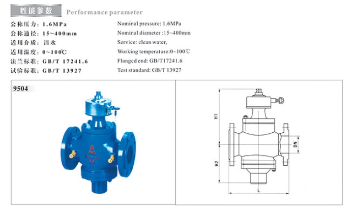 埃美柯自力式(流量)平衡阀9504性能参数