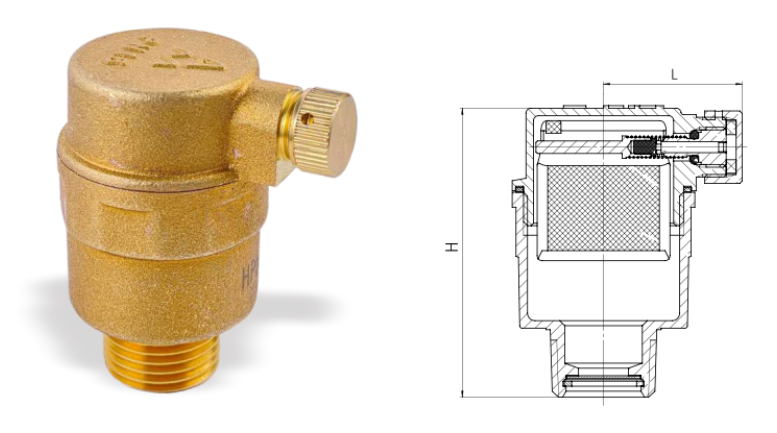 埃美柯黄铜自动排气阀720结构图