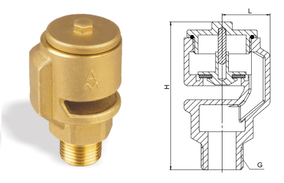 埃美柯黄铜吸气阀756结构图