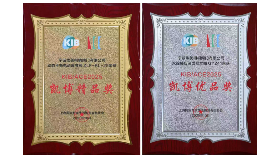 埃美柯阀门获奖图片